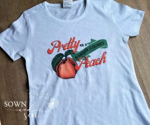 Pretty as a Parker County Peach TShirt (Toddler Girl)